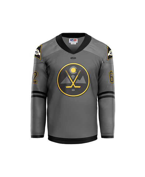 custom uniform NHL jersey in grey