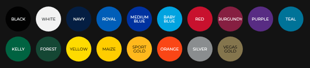 JRZ Custom Bag Colors for Webbing